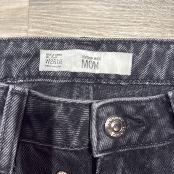 Topshop MOM jean Classic Black Denim size 26 - Picture 5 of 8